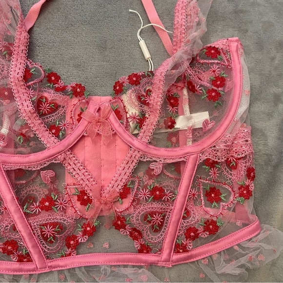 New! For love and lemons whimsical garden bustier bra top 10101 - Picture 9 of 12